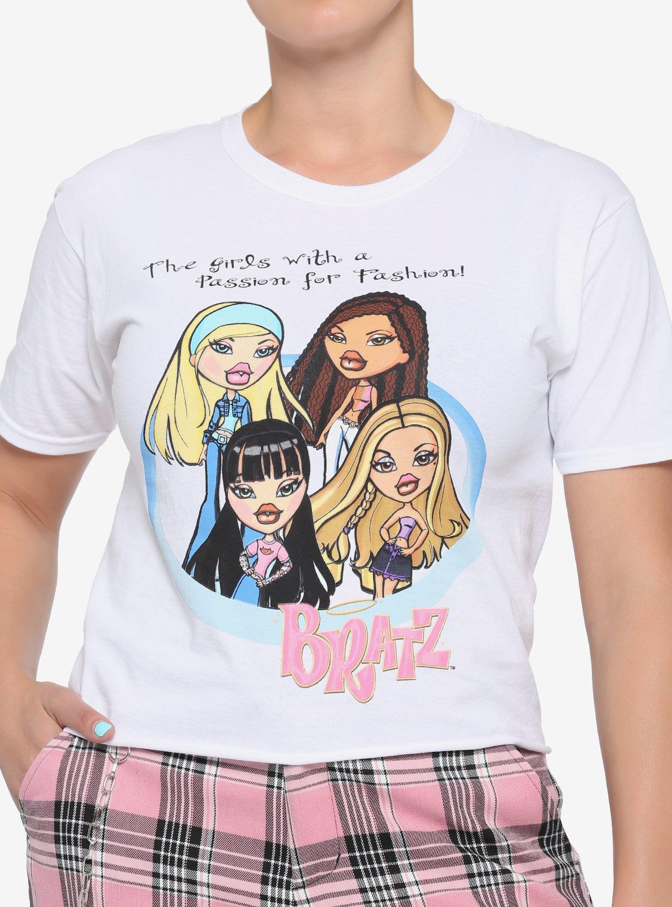 NWT Bratz Character Group Girls Crop White T-Shirt Size XL NEW!