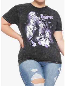 Bratz Purple Tonal Wash Boyfriend Fit Girls T-Shirt Plus Size, , hi-res