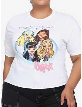 Bratz Character Group Girls Crop T-Shirt Plus Size, , hi-res