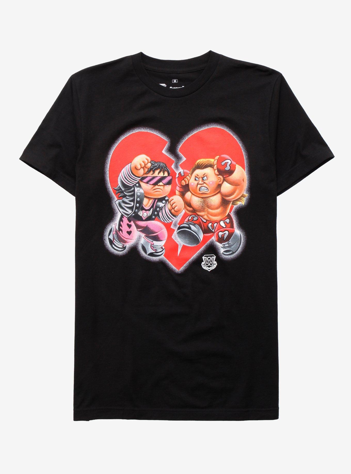 WWE X Garbage Pail Kids Shawn Michaels Vs. Bret Hart T-Shirt, BLACK, hi-res