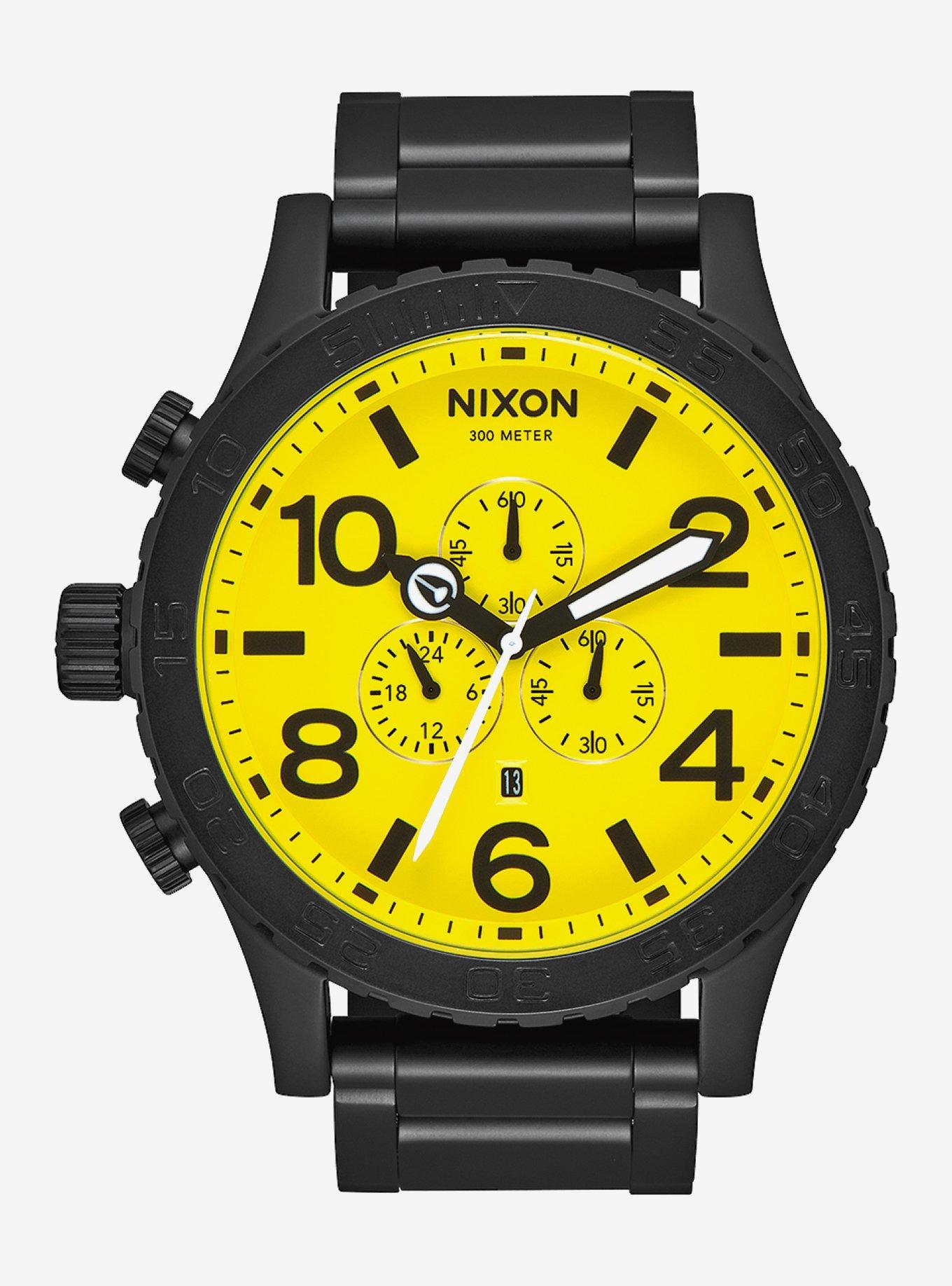 Nixon 51-30 Chrono All Black Yellow Watch, , hi-res