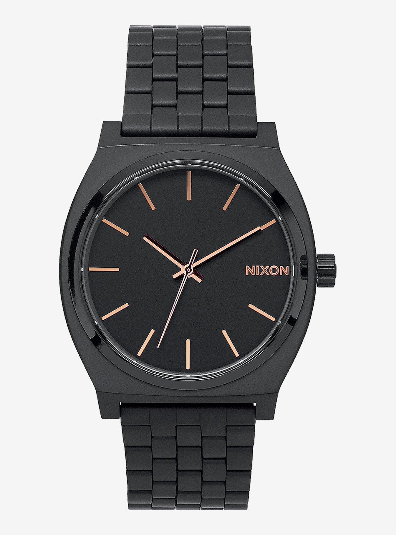 Nixon Time Teller All Black Rose Gold Watch, , hi-res