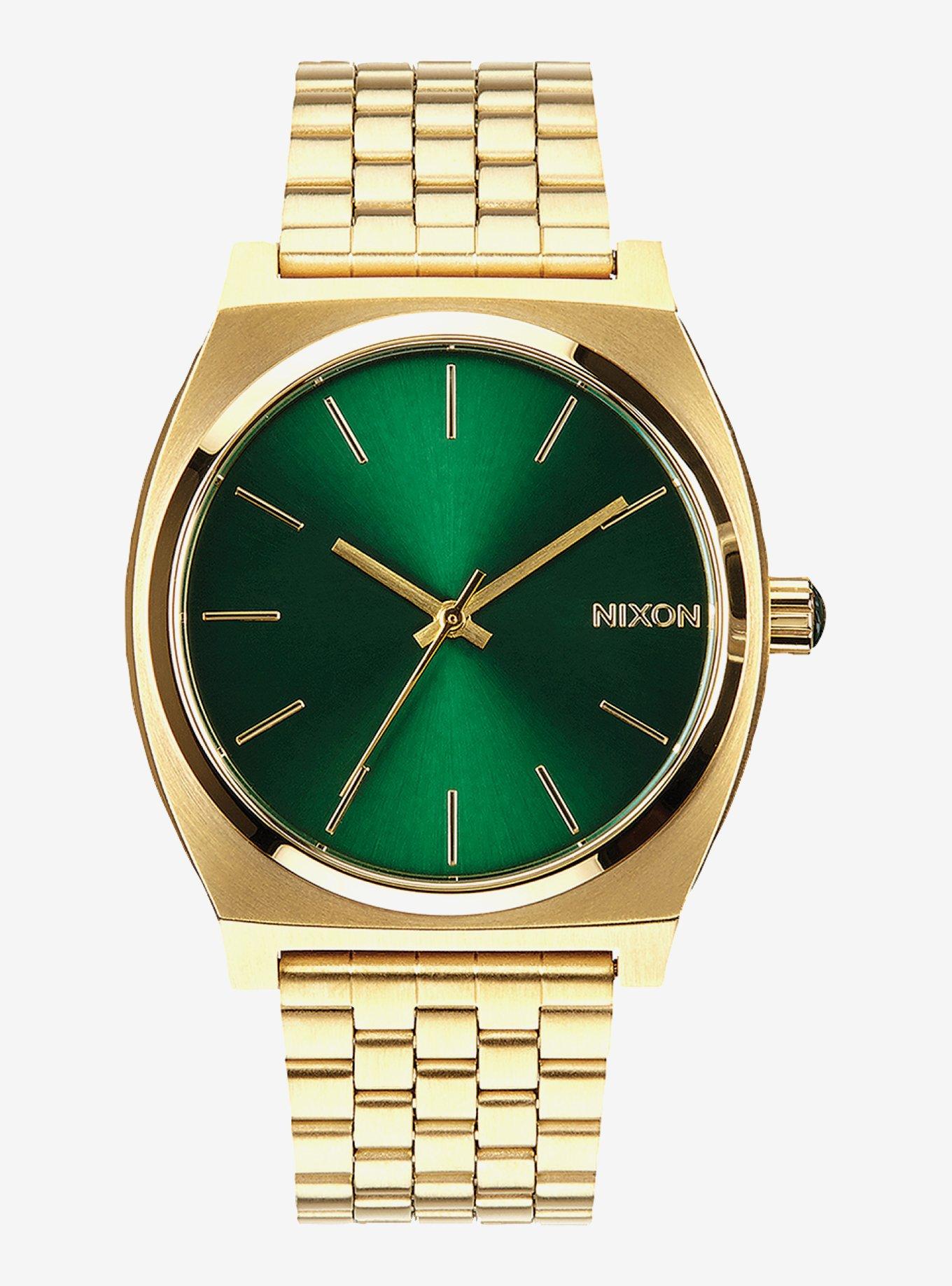 Nixon Time Teller Gold Green Sunray Watch | Hot Topic