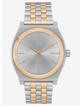 Plus Size Nixon Time Teller Silver Gold Watch, , hi-res