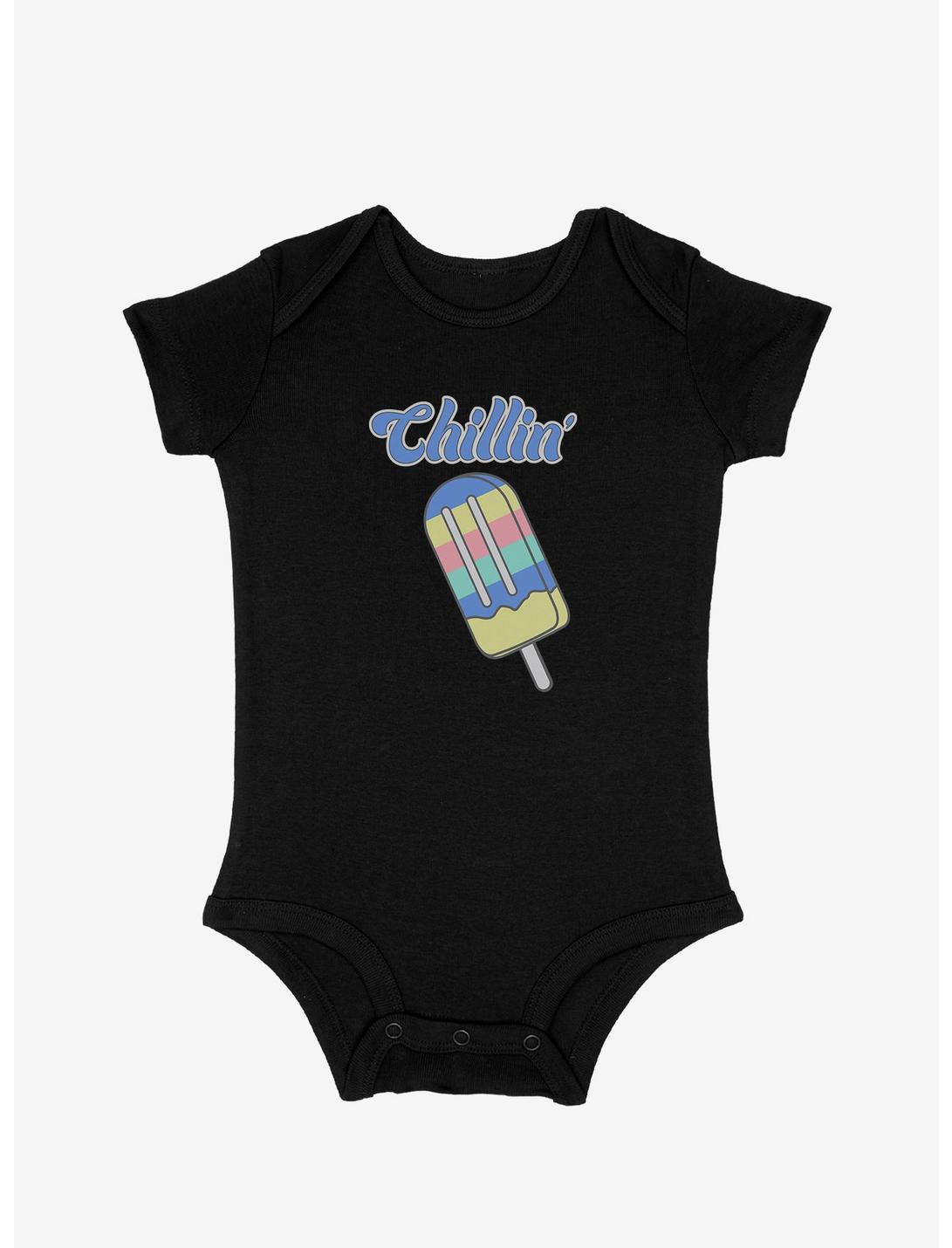 Plus Size Chillin' Ice Cream Infant Bodysuit, BLACK, hi-res