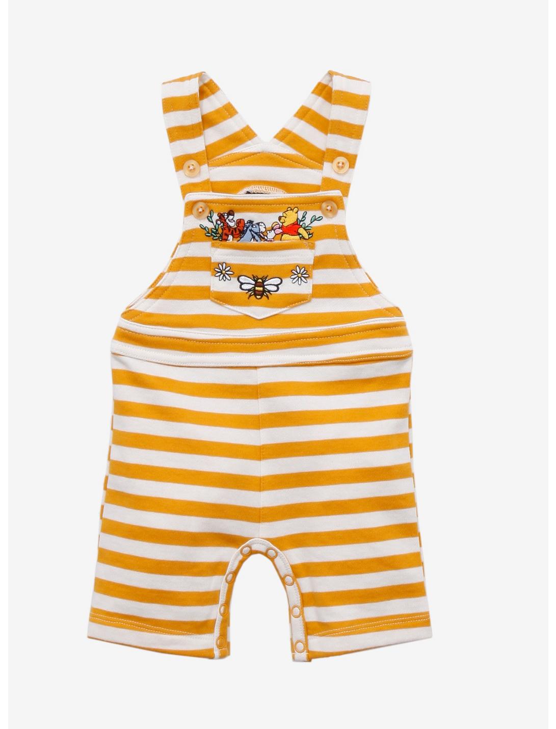 Disney Winnie the Pooh Striped Infant Overalls - BoxLunch Exclusive, OATMEAL, hi-res