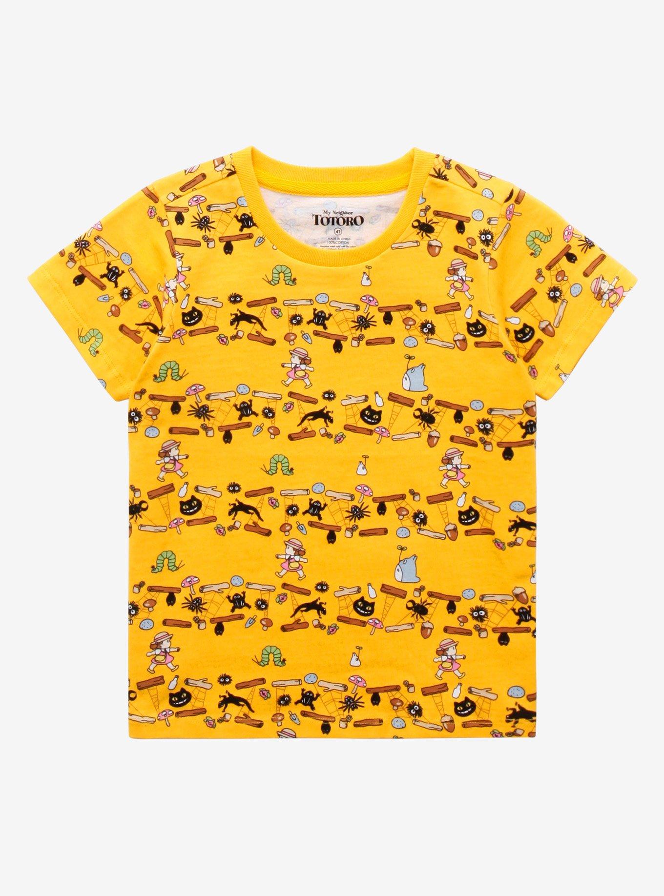 Studio Ghibli My Neighbor Totoro Mei & Friends Allover Print Toddler T-Shirt, DIJON MUSTARD, hi-res