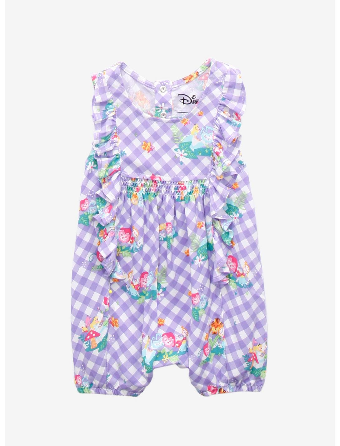 Our Universe Disney Alice in Wonderland Ruffled Infant One-Piece - BoxLunch Exclusive, PLAID, hi-res