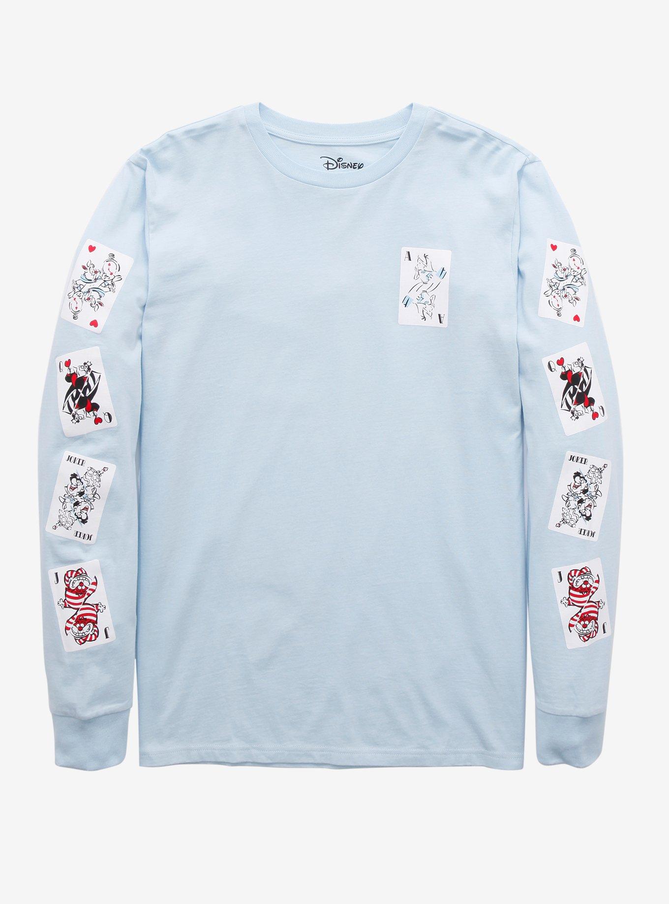 Our Universe Disney Alice In Wonderland Character Playing Cards Long-Sleeve T-Shirt, MULTI, hi-res