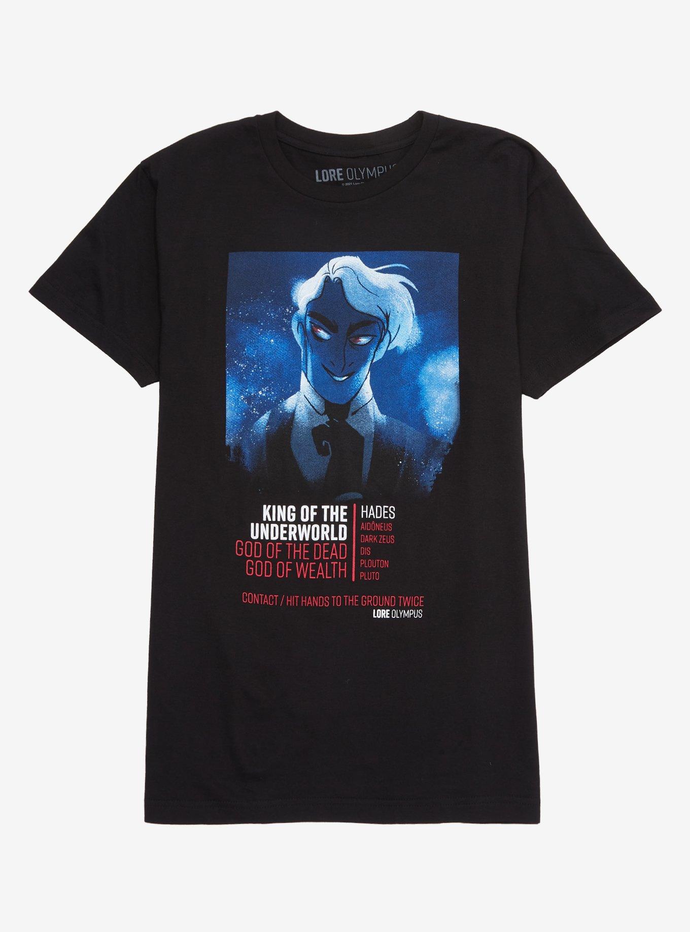 Lore Olympus Hades Business Card T-Shirt, BLACK, hi-res