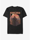Star Wars The Mandalorian Boba Fett Sunset T-Shirt, BLACK, hi-res