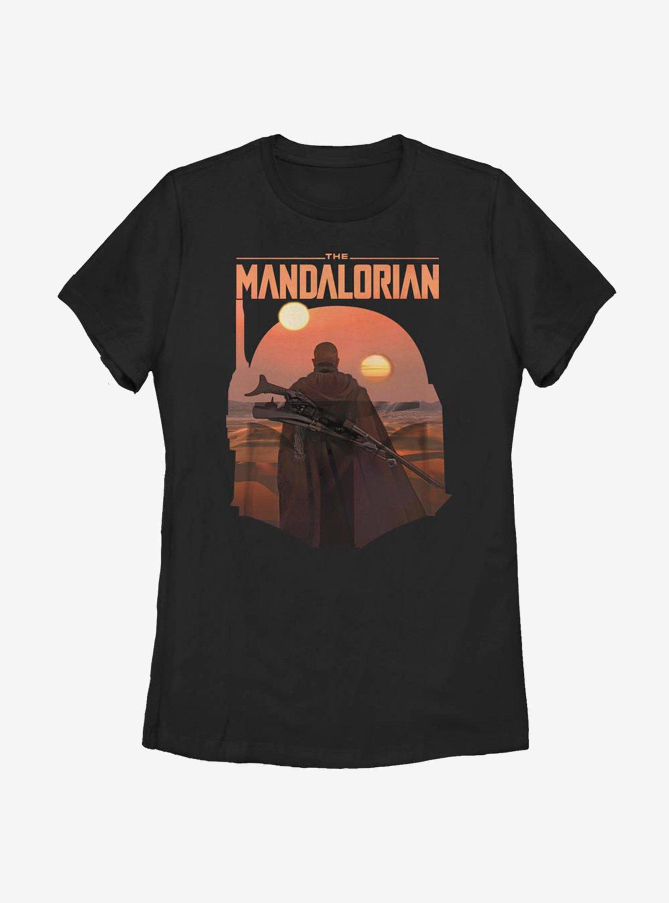 Star Wars The Mandalorian Boba Fett Sunset Womens T-Shirt, , hi-res
