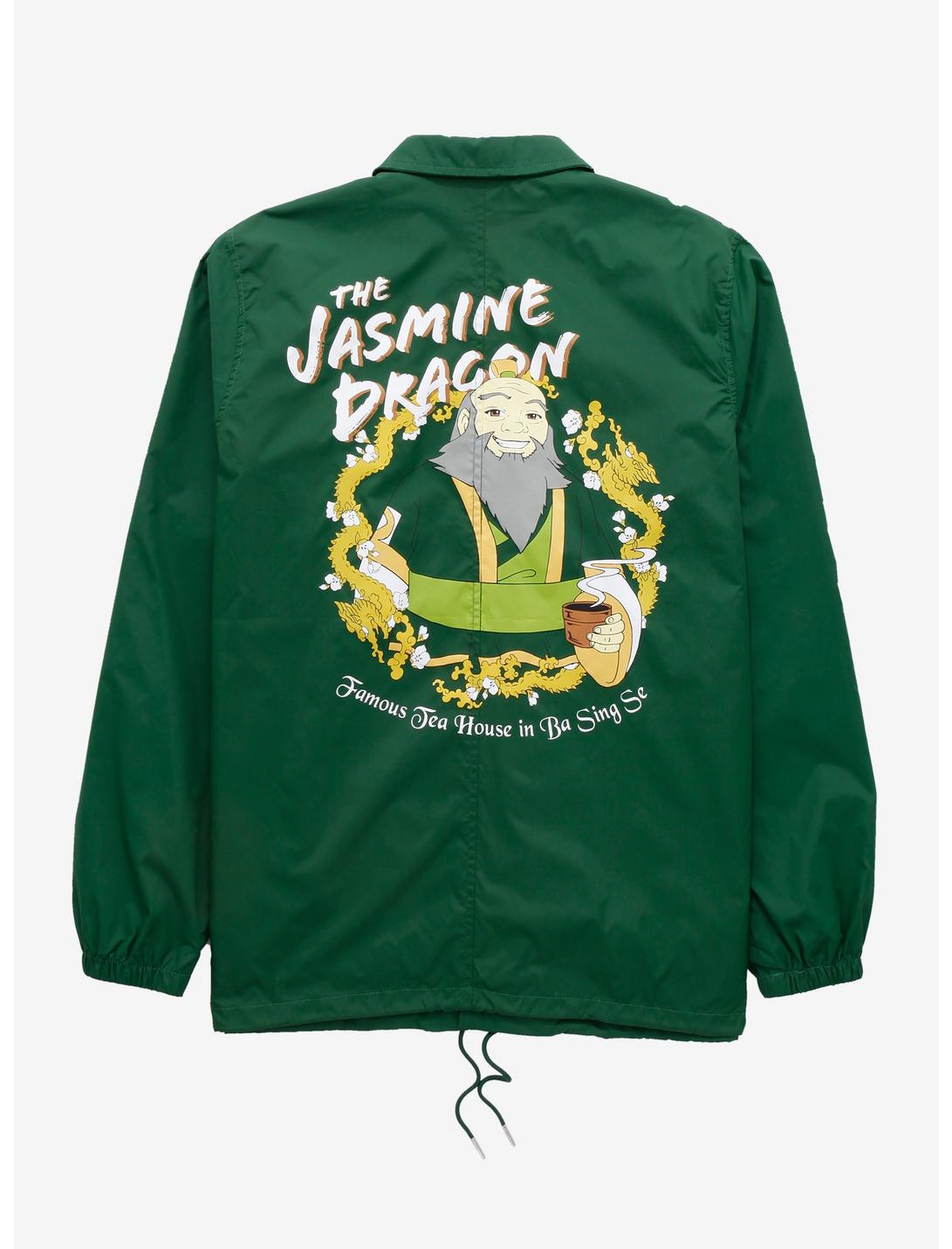Avatar: The Last Airbender The Jasmine Dragon Coach's Jacket - BoxLunch Exclusive, OLIVE, hi-res
