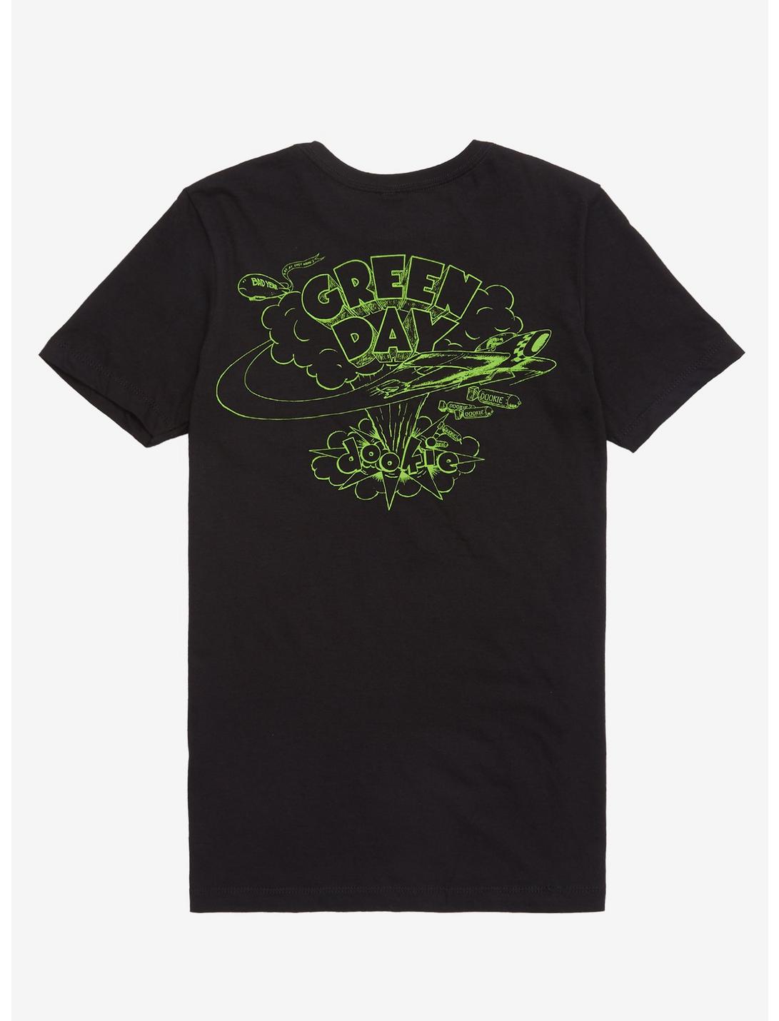 Green Day Dookie Line Art Girls T-Shirt, BLACK, hi-res
