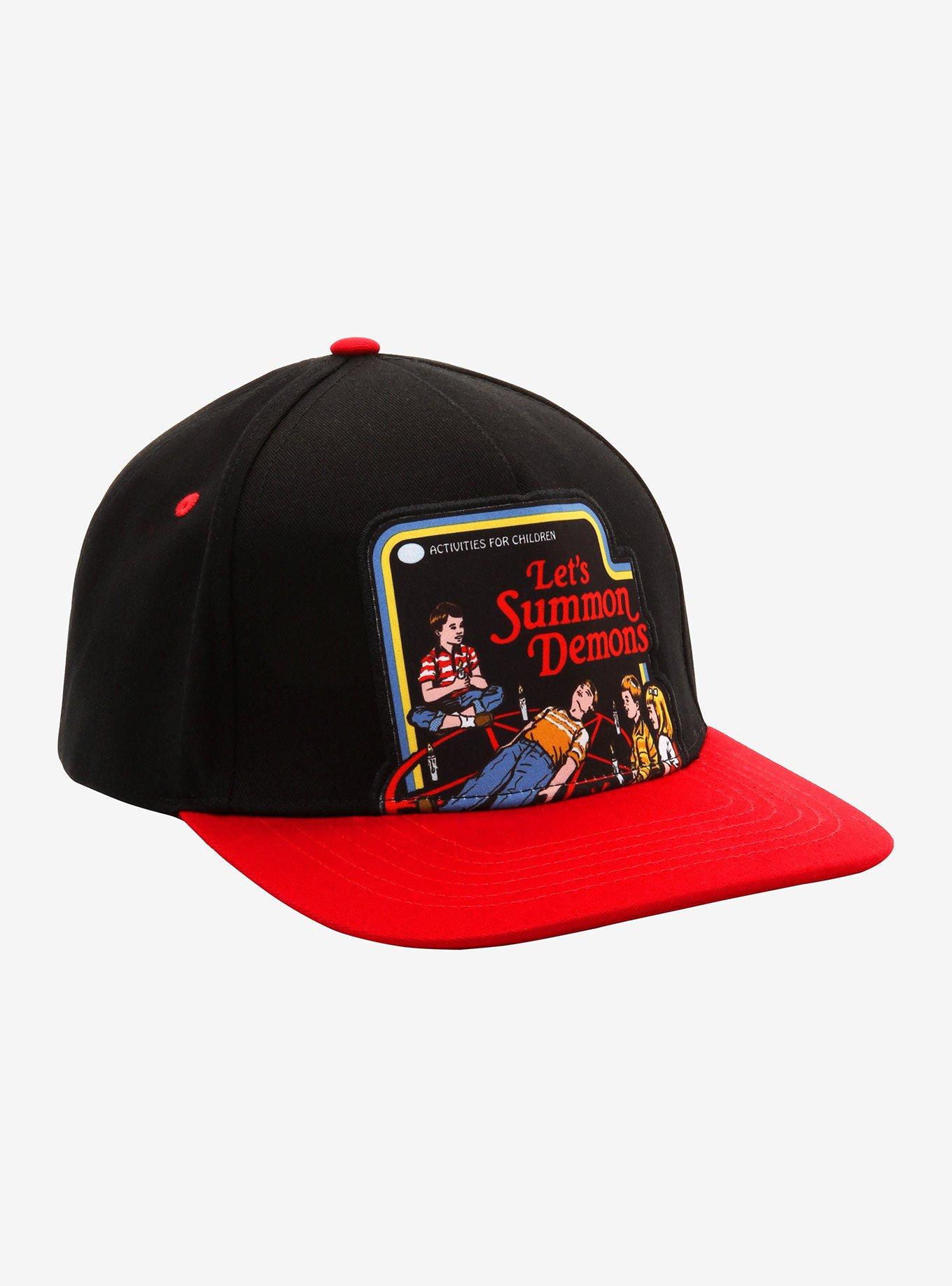 Let's Summon Demons Snapback Hat By Steven Rhodes, , hi-res
