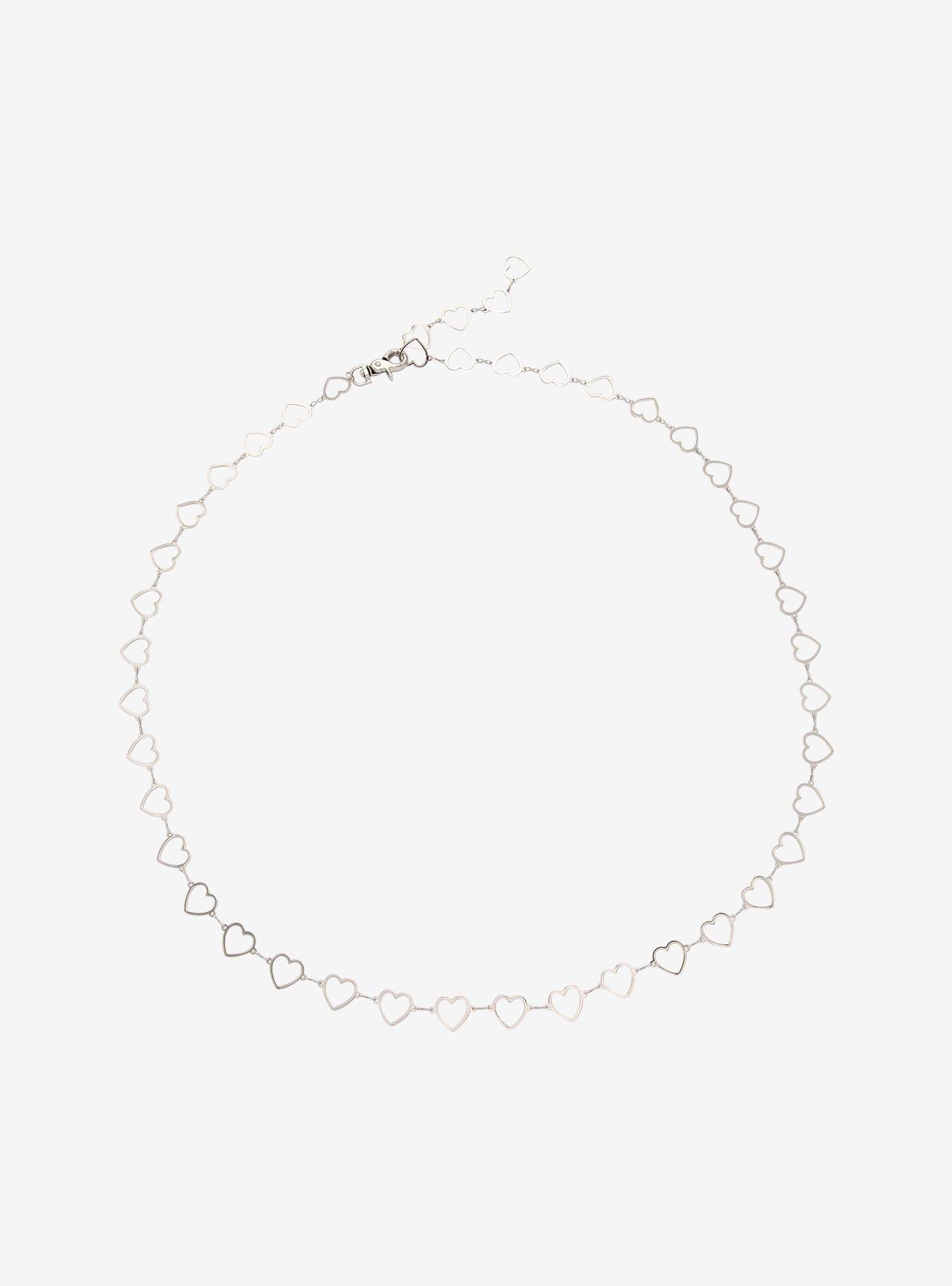 Heart Chain Belt, SILVER, hi-res