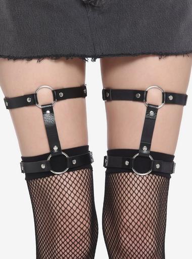 Sexy Double Layer Garter Belt Women Punk Gothic Thigh Garter Leg Chain  Harajuku Dropship