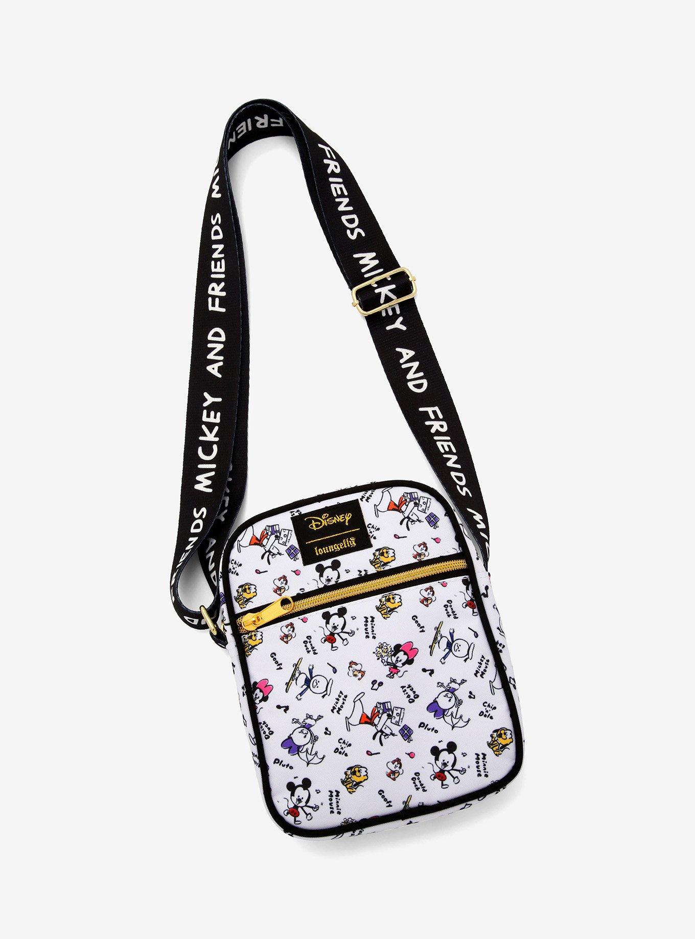 Loungefly Disney Mickey Mouse & Friends Chibi Sketch Athletic Crossbody Bag, , hi-res