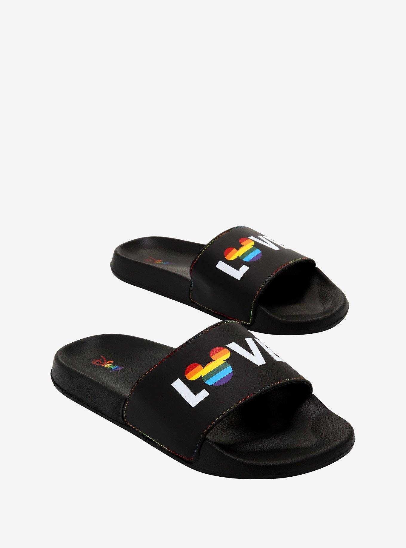 Moschino rainbow hot sale slides