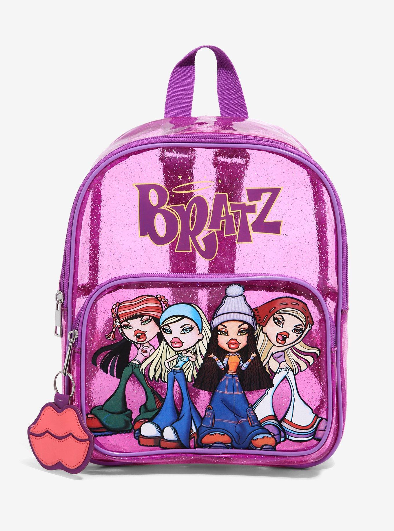 Bratz Characters Pink Glitter Clear Mini Backpack
