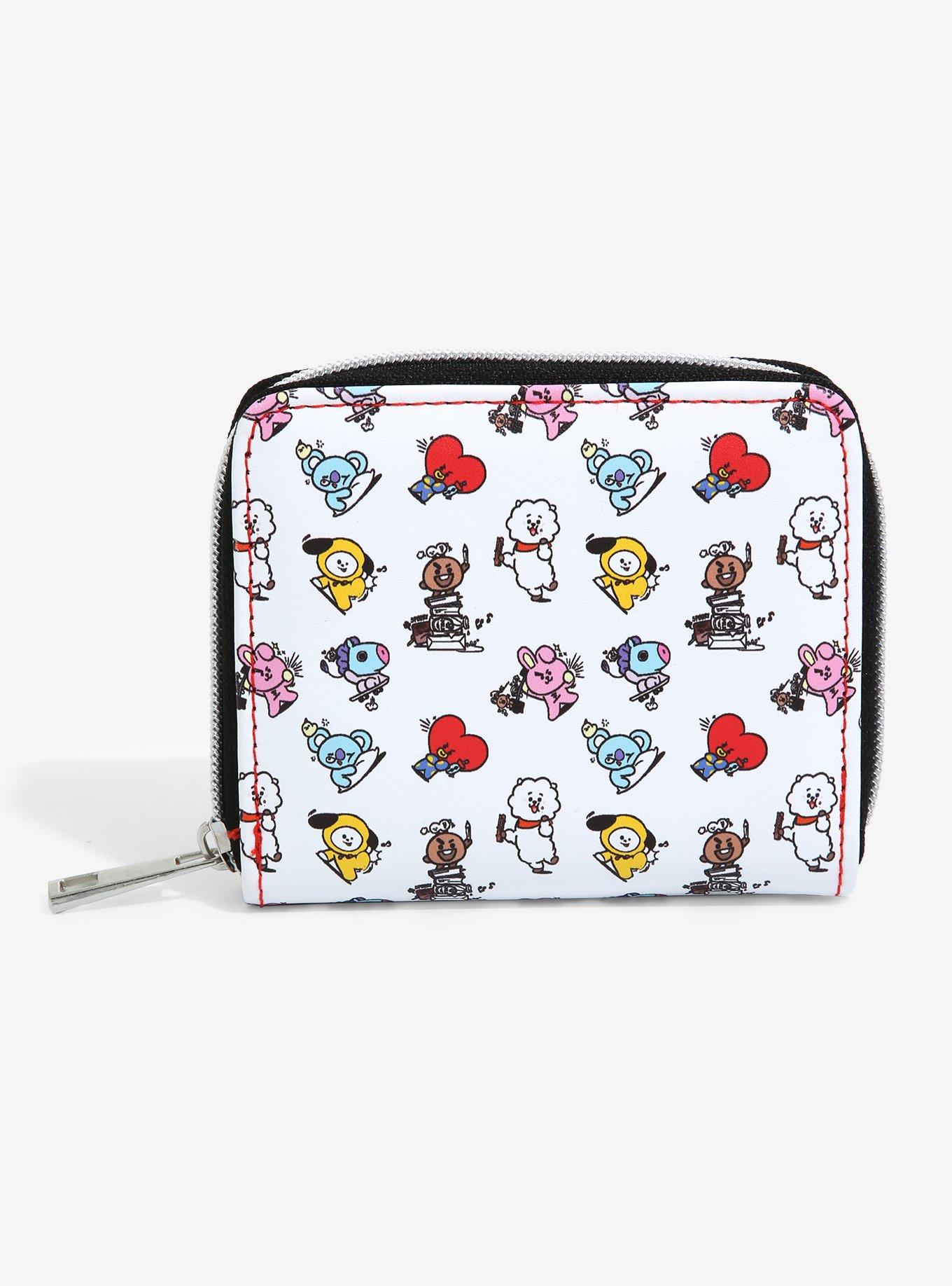 BT21 Group Doodle Zip Wallet, , hi-res