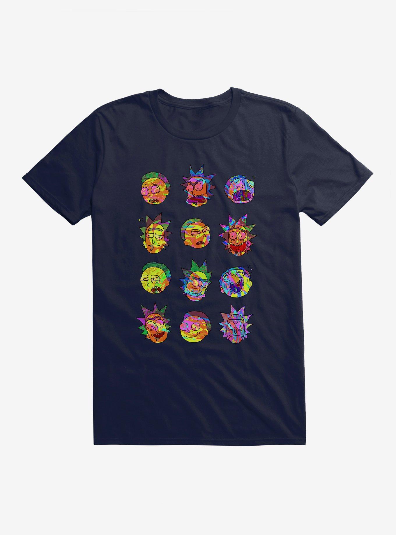 Rick And Morty Psychedelic Expression T-Shirt, , hi-res