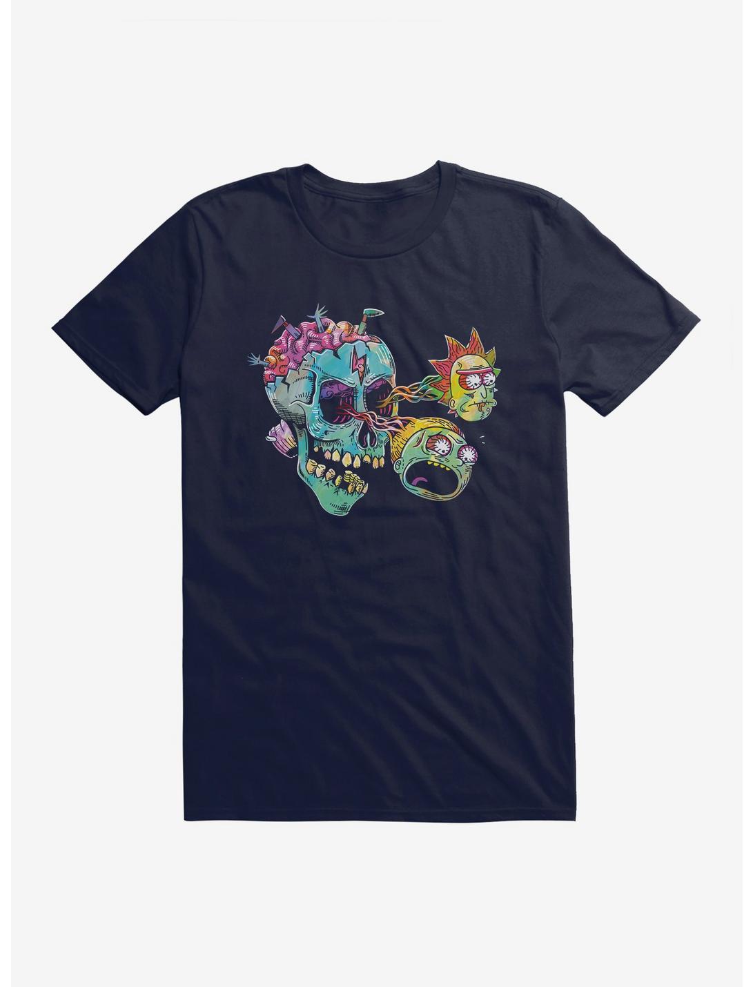 Rick And Morty Skull Eyes T-Shirt, NAVY, hi-res