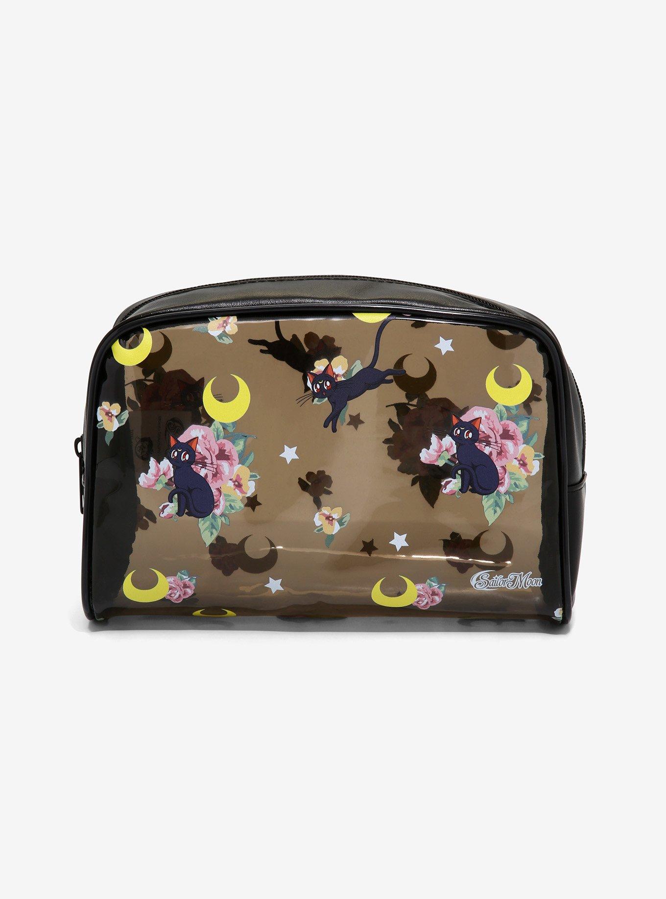 Sailor Moon Luna Floral Makeup Bag, , hi-res