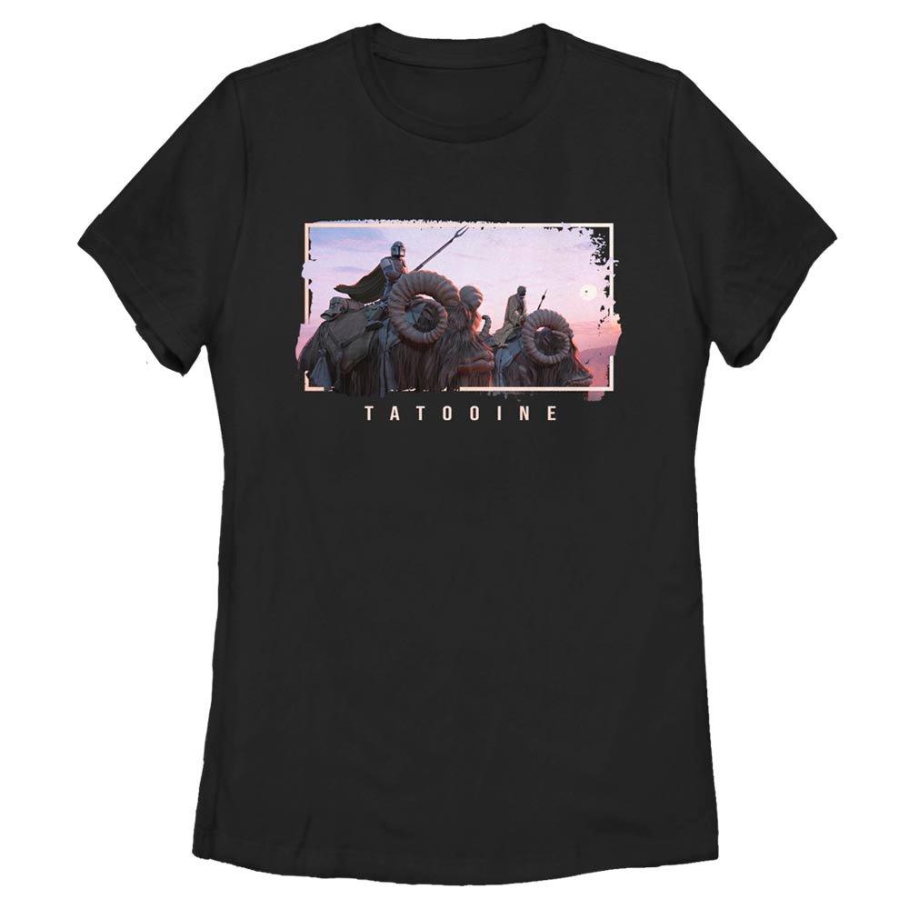 Star Wars The Mandalorian Hidden Womens T-Shirt, BLACK, hi-res view 1