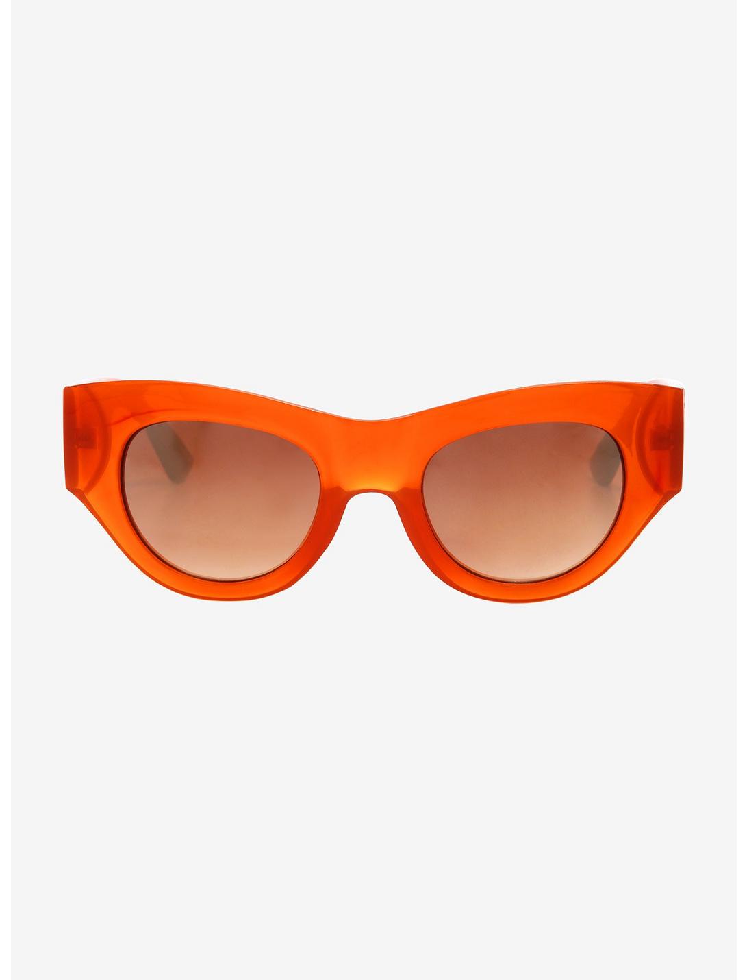 Burnt Orange Thick Frame Sunglasses, , hi-res