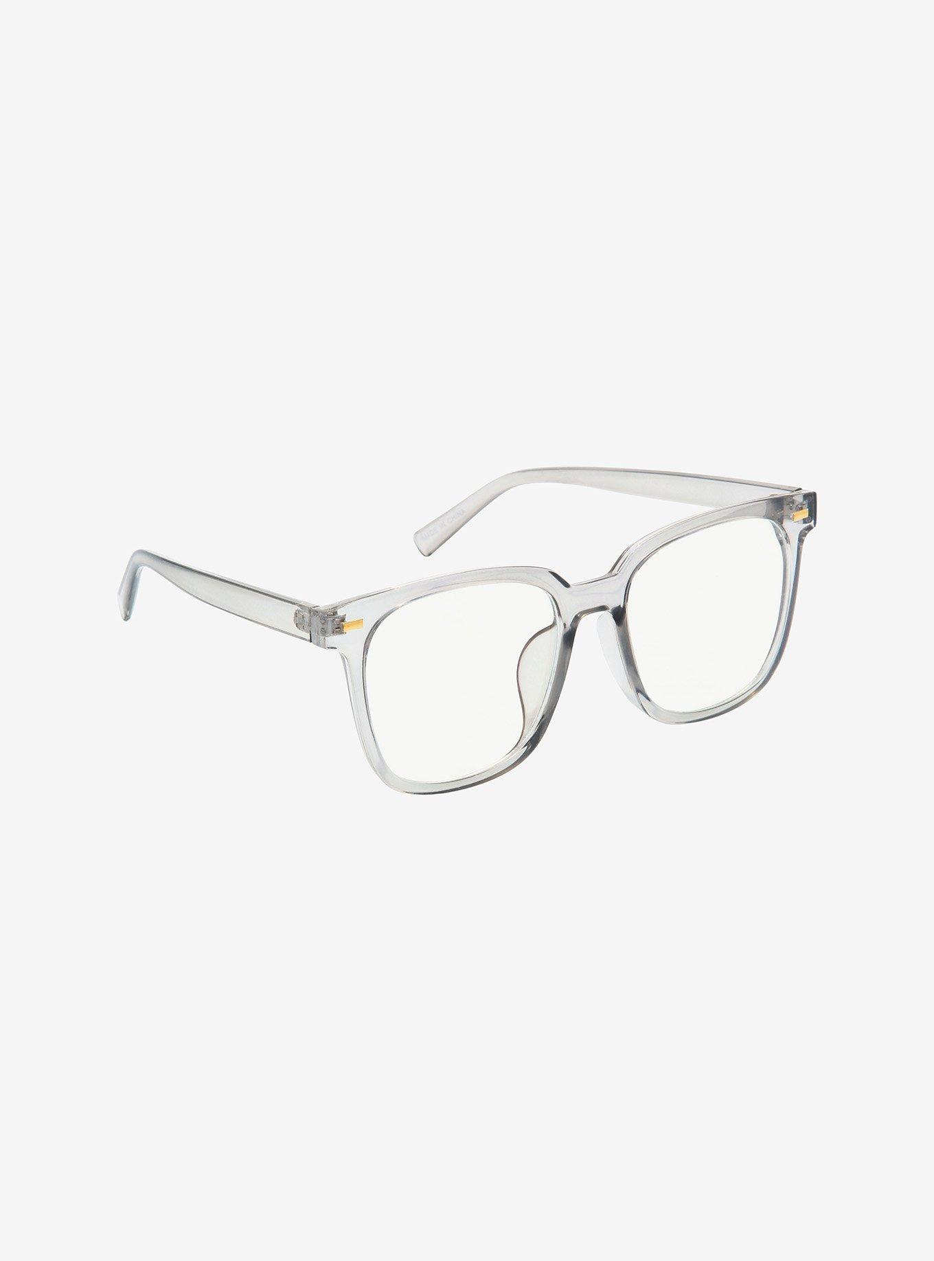 Clear Grey Blue Light Glasses | Hot Topic