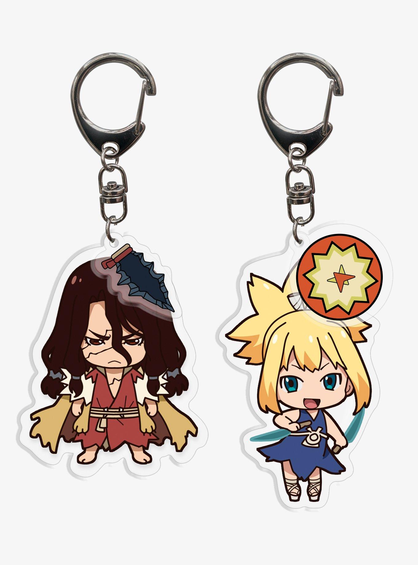 Dr. Stone Tsukasa & Kohaku Keychain Set, , hi-res