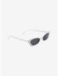 White CZ Stud Cat Eye Sunglasses, , hi-res