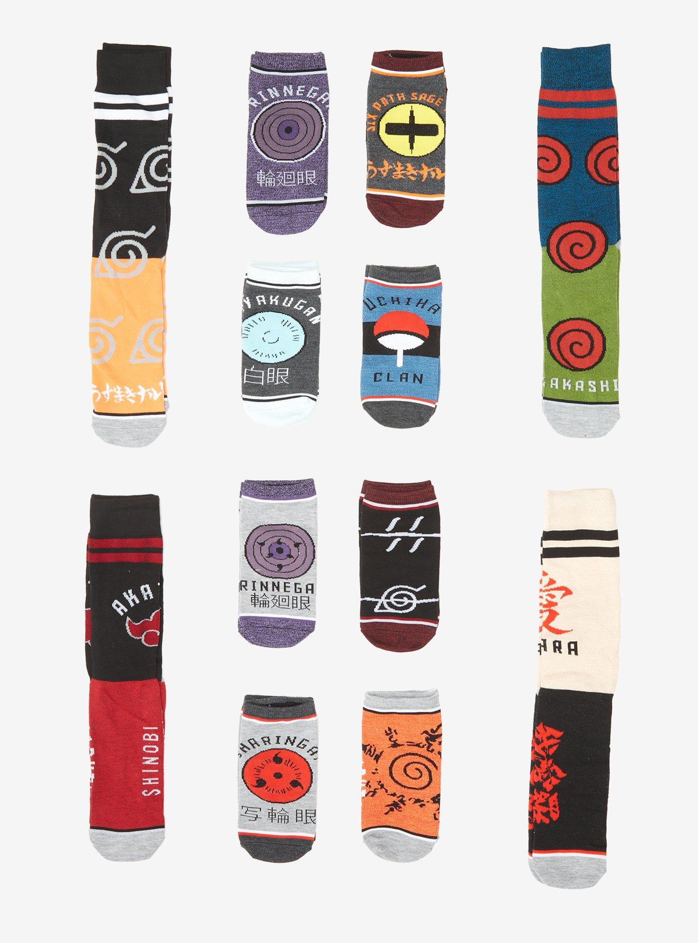 Naruto Shippuden 12 Days Of Socks Gift Set Hot Topic