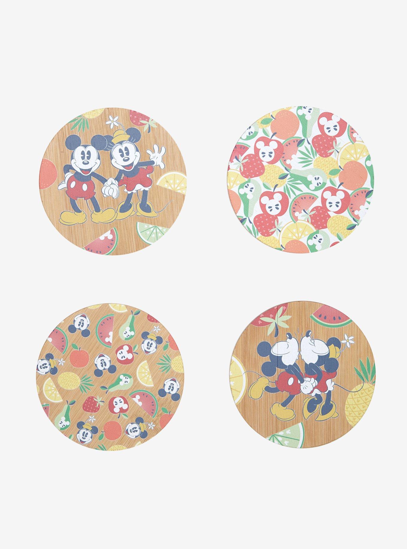 NWT DISNEY MICKEY & MINNIE MOUSE COASTERS SET OF 4