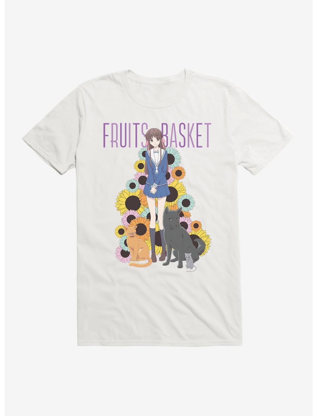 Fruits Basket Sunflower T-Shirt, WHITE, hi-res