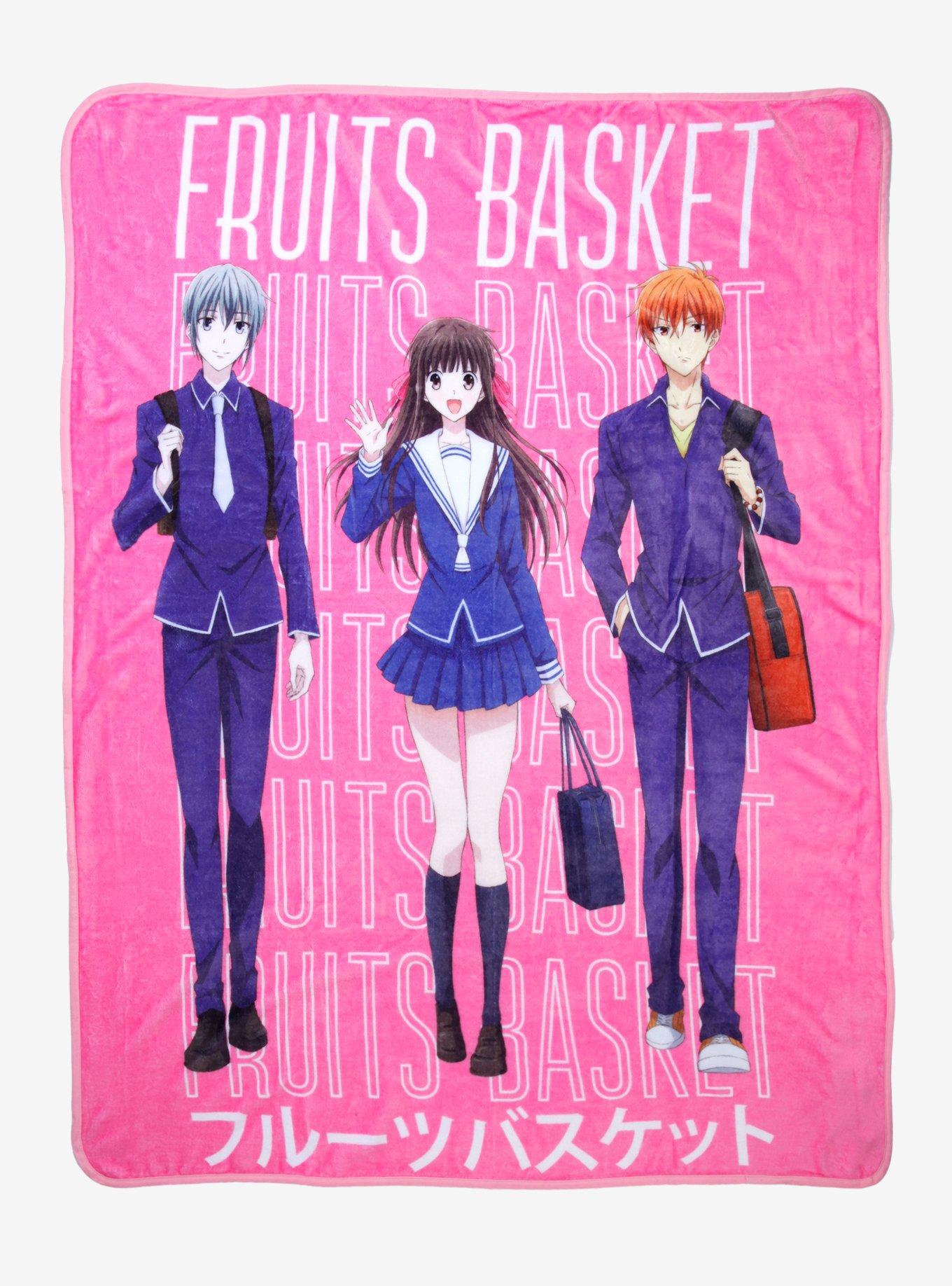 Fruits Basket Pink Trio Throw Blanket, , hi-res