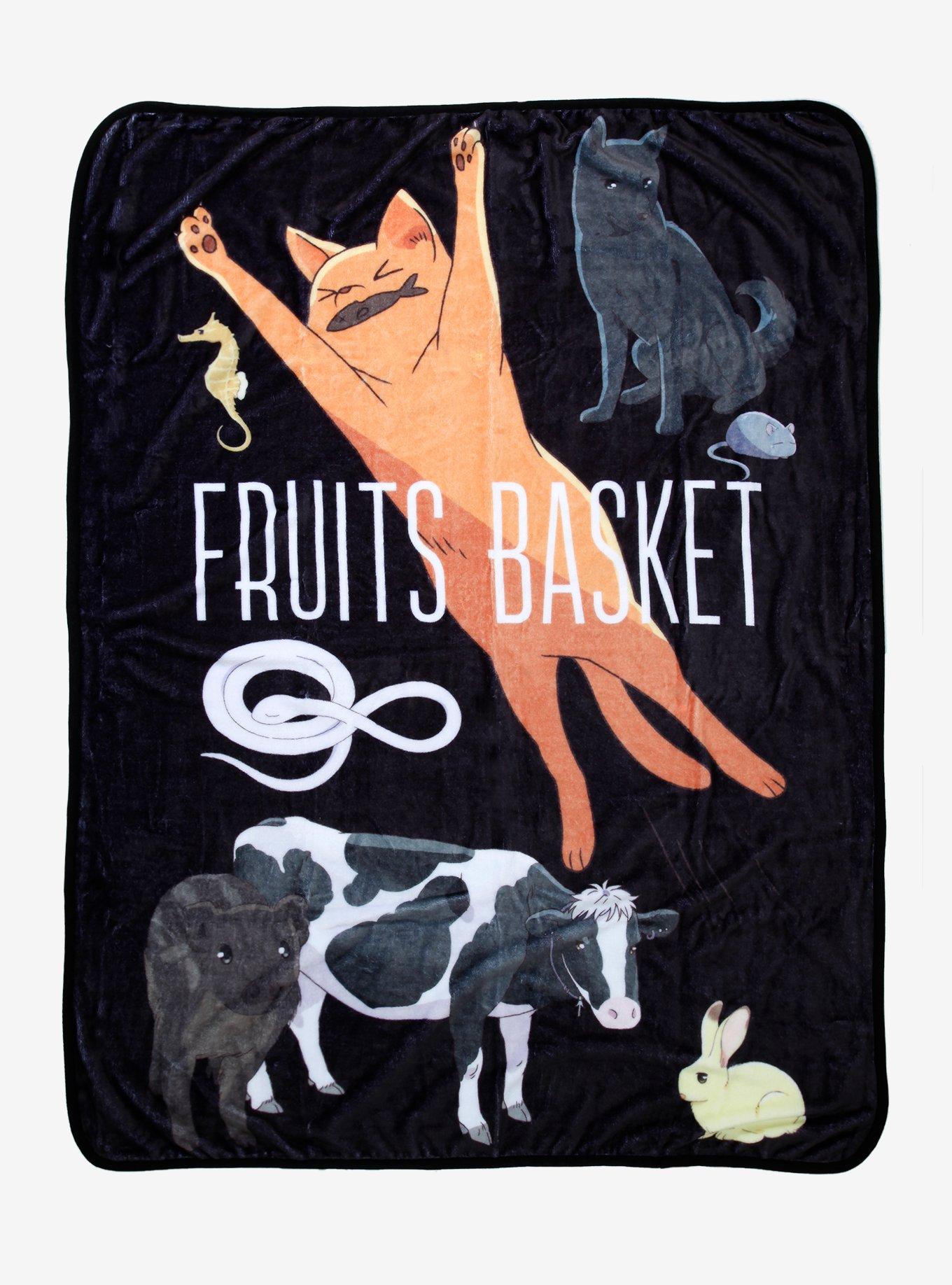 Fruits Basket Animals Throw Blanket