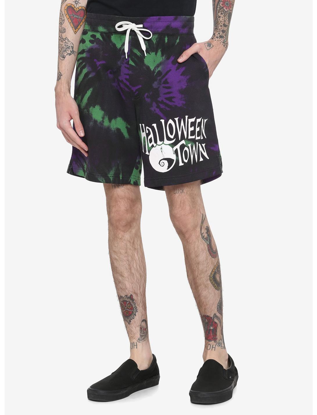 The Nightmare Before Christmas Halloween Town Tie-Dye Volley Shorts, MULTI, hi-res