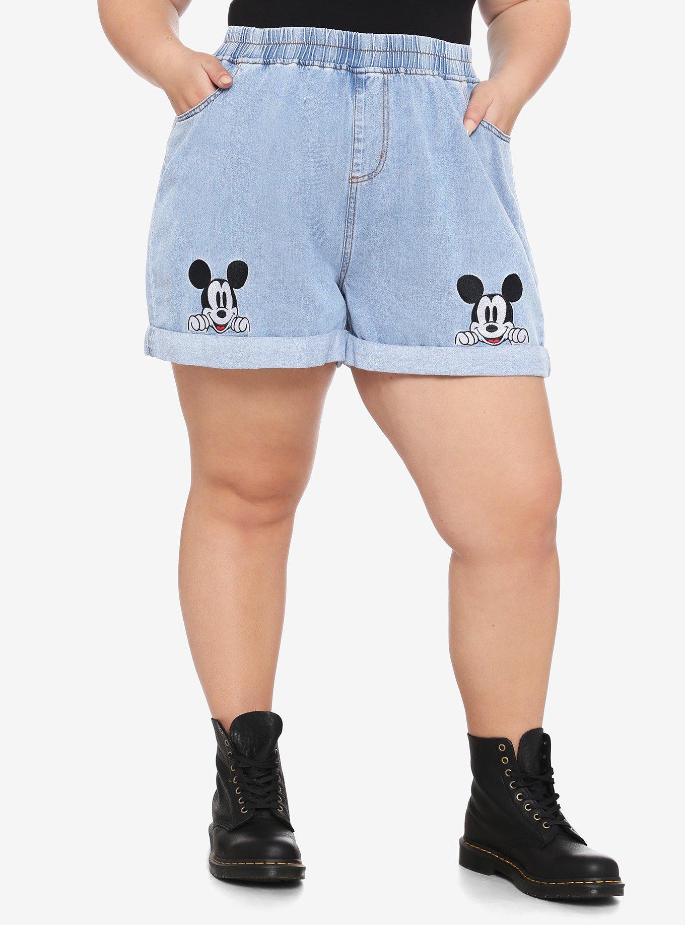 Mickey mouse cheap denim shorts womens