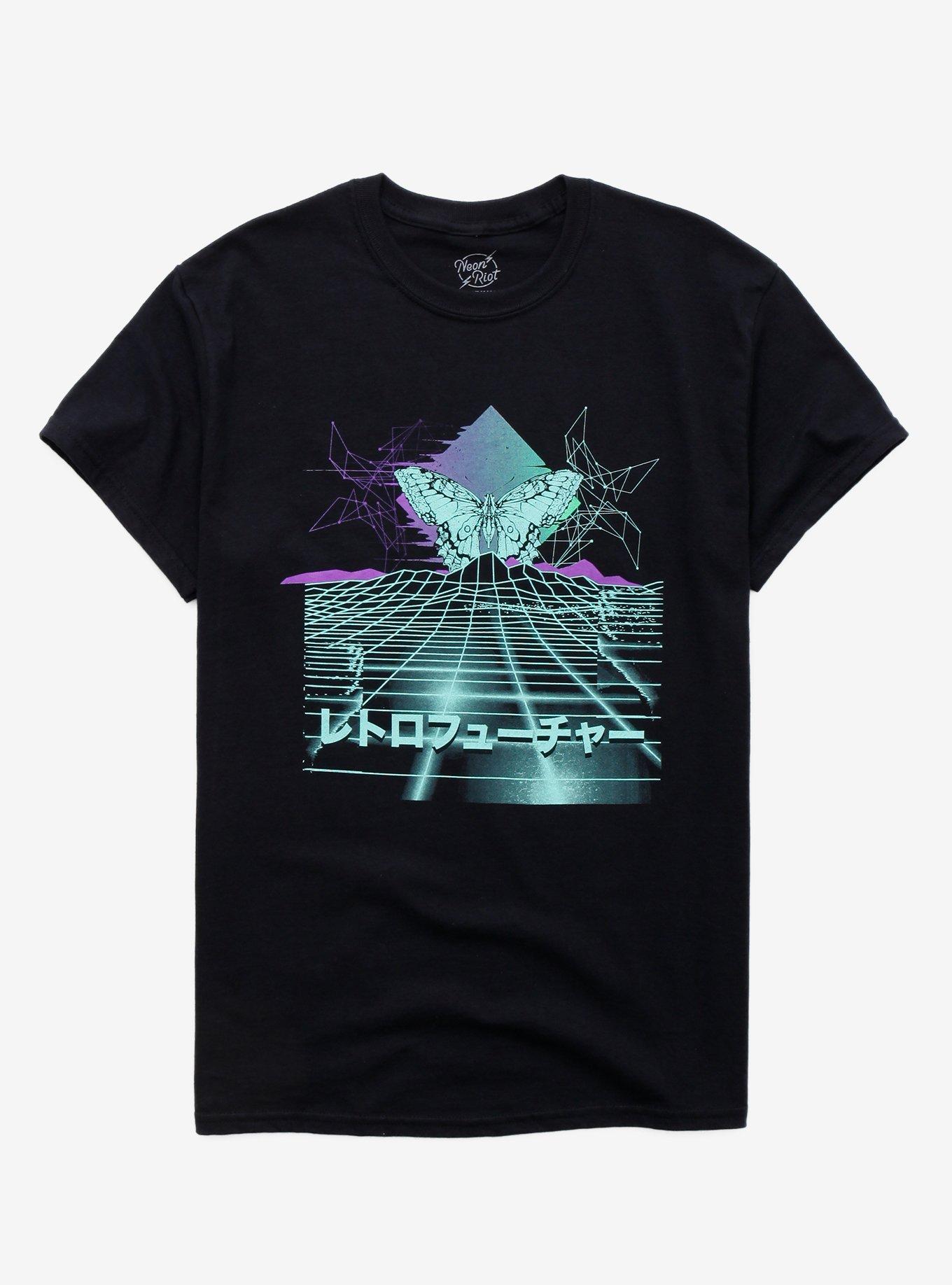 Butterfly Grid Japanese T-Shirt, MULTI, hi-res