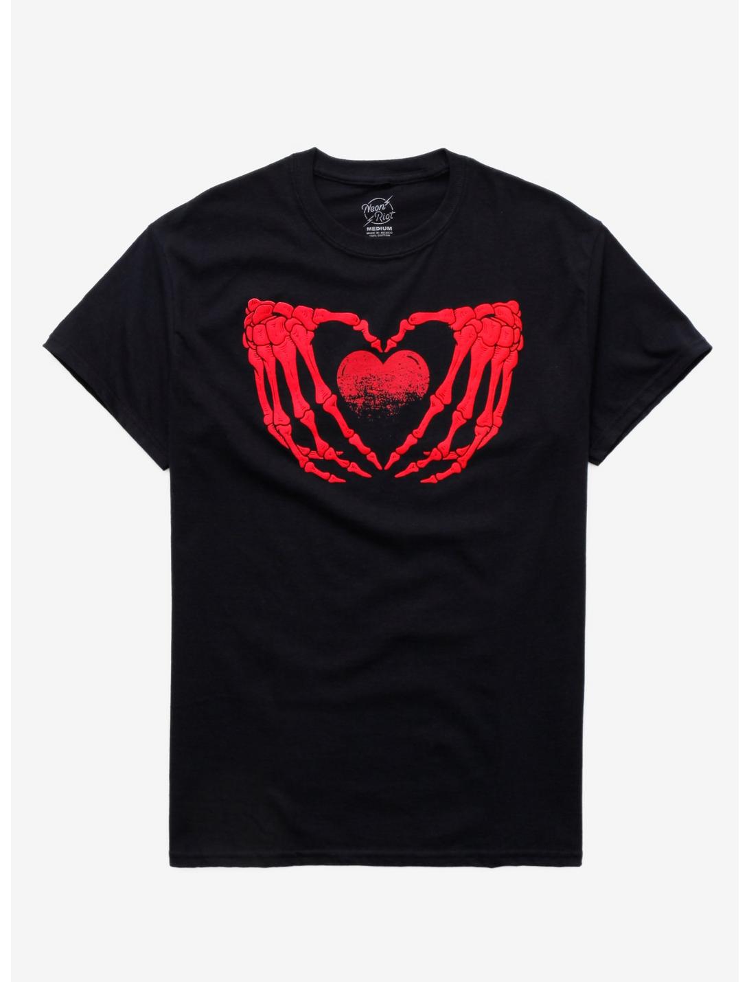 Red Skeleton Heart T-Shirt, MULTI, hi-res