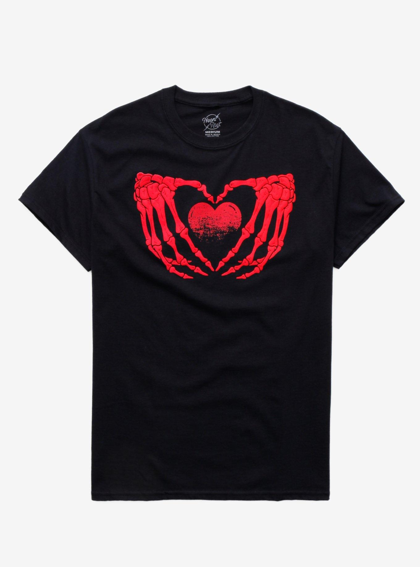 Red Skeleton Heart T-Shirt, MULTI, hi-res