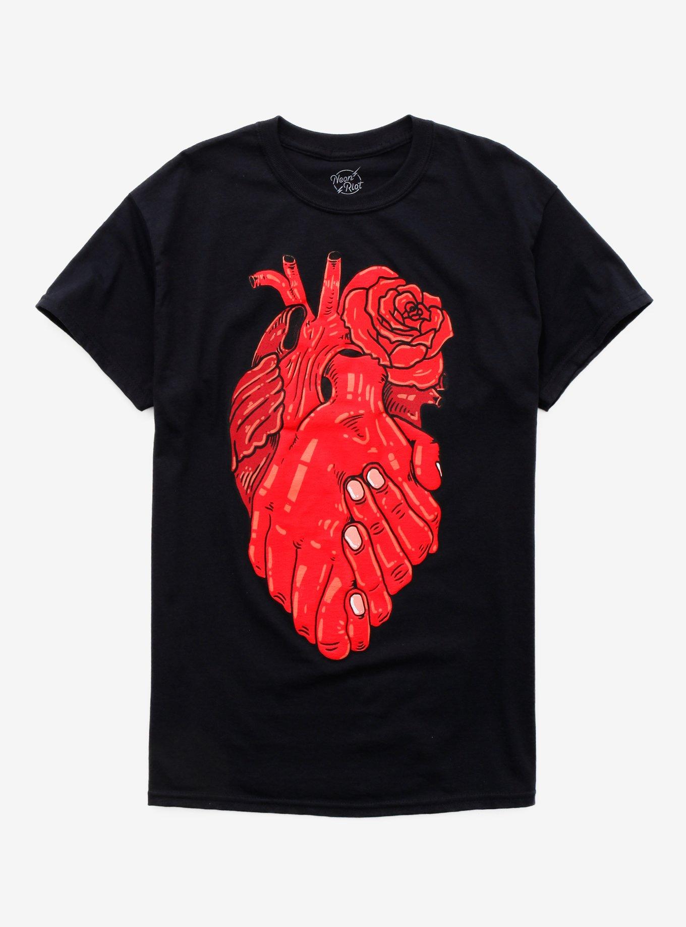 Red Heart Hand Rose T-Shirt, MULTI, hi-res