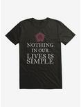 Supernatural Nothing In Our Lives Is Simple T-Shirt, BLACK, hi-res