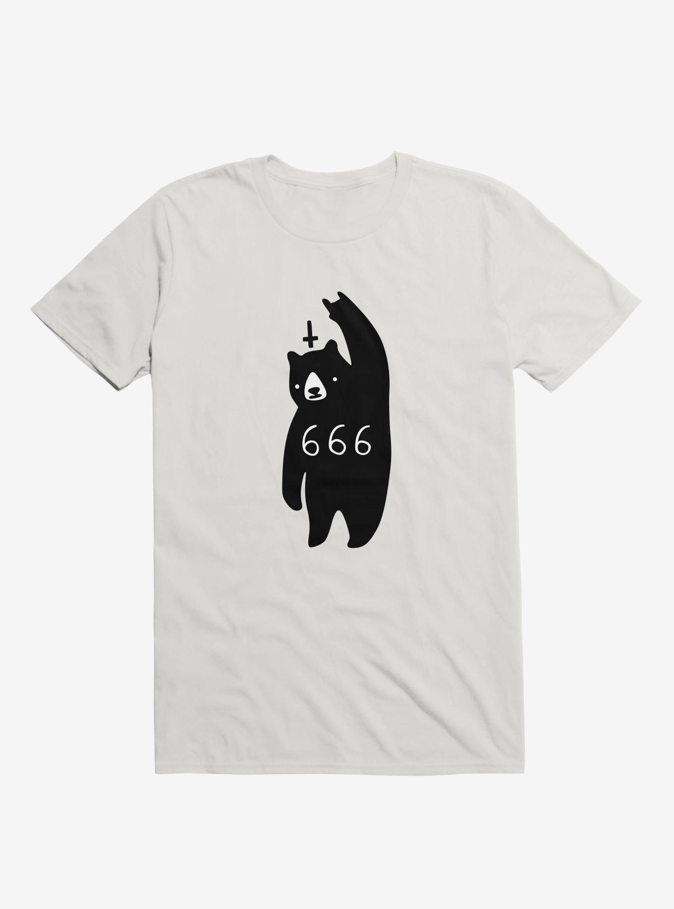 Black Bear White T-Shirt, WHITE, hi-res
