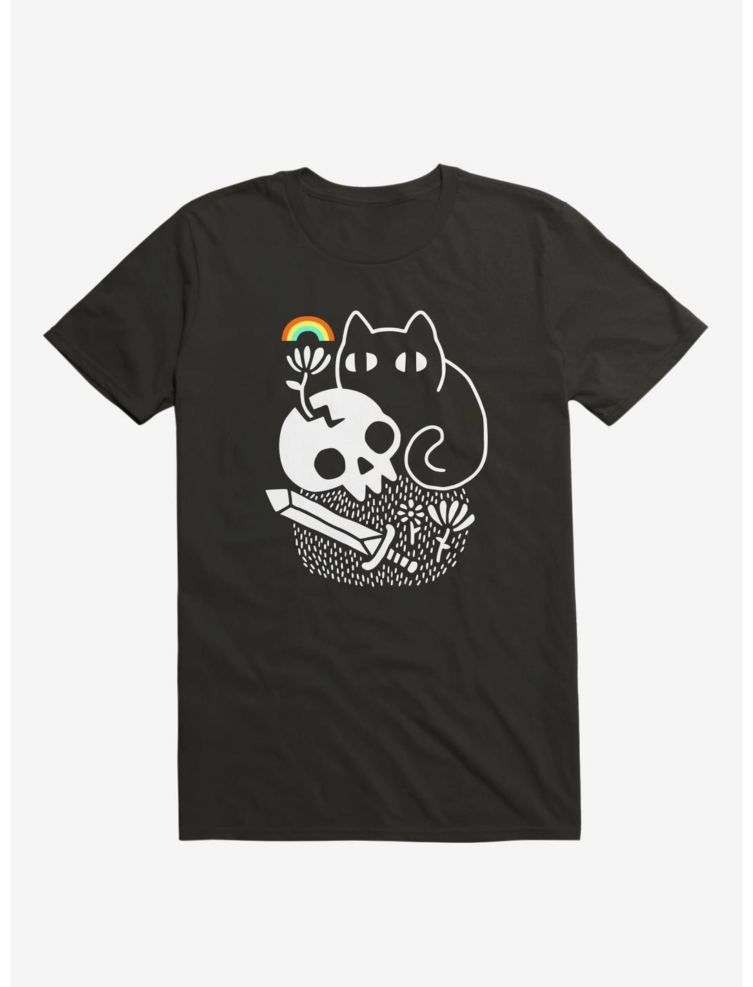 Cat And Stuff Black T-Shirt, BLACK, hi-res