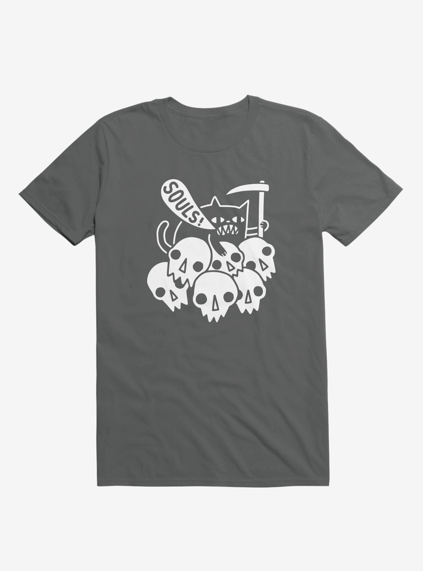 Cat Got Your Soul? Skulls Asphalt Grey T-Shirt, , hi-res