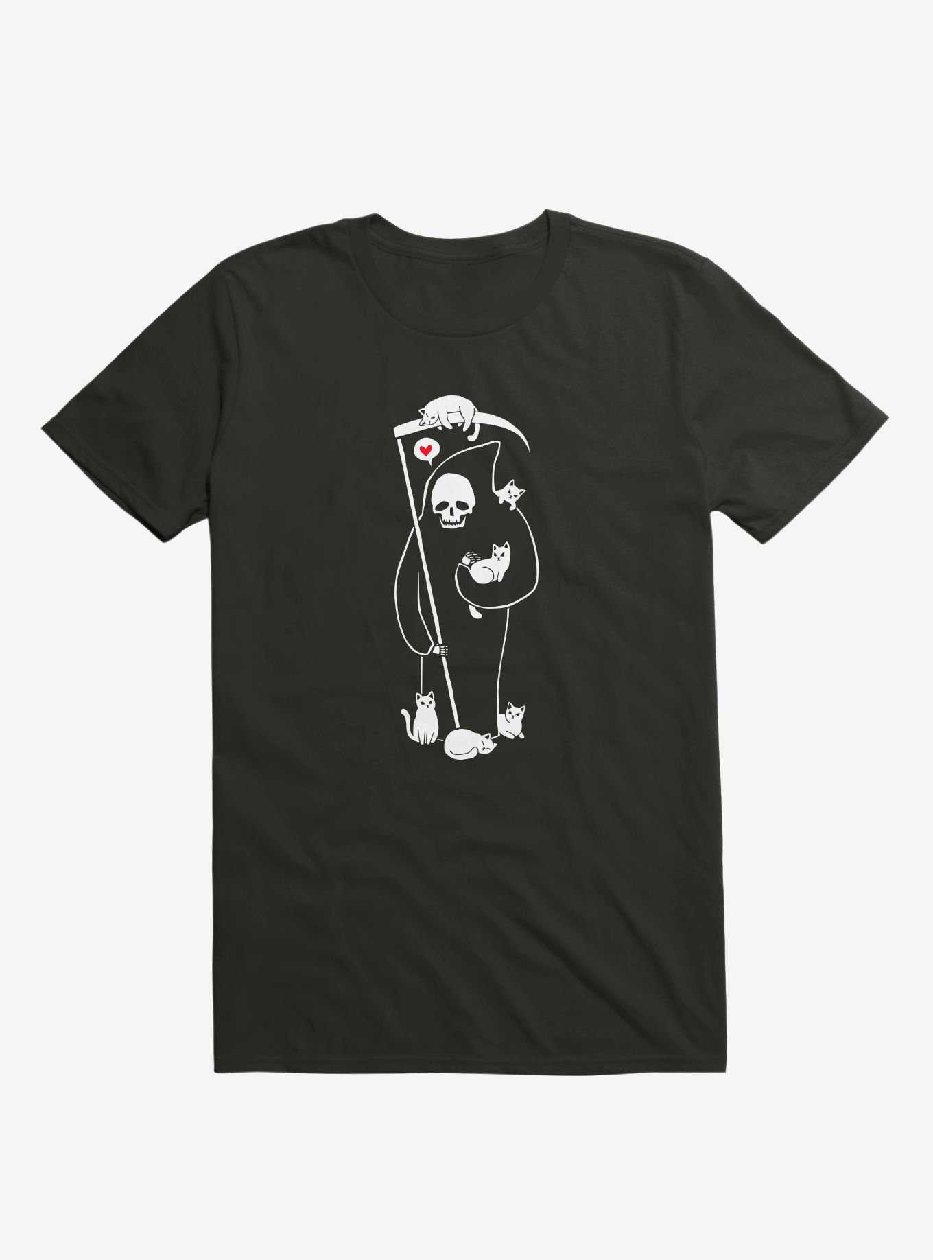 Death Is A Cat Person Black T-Shirt, , hi-res