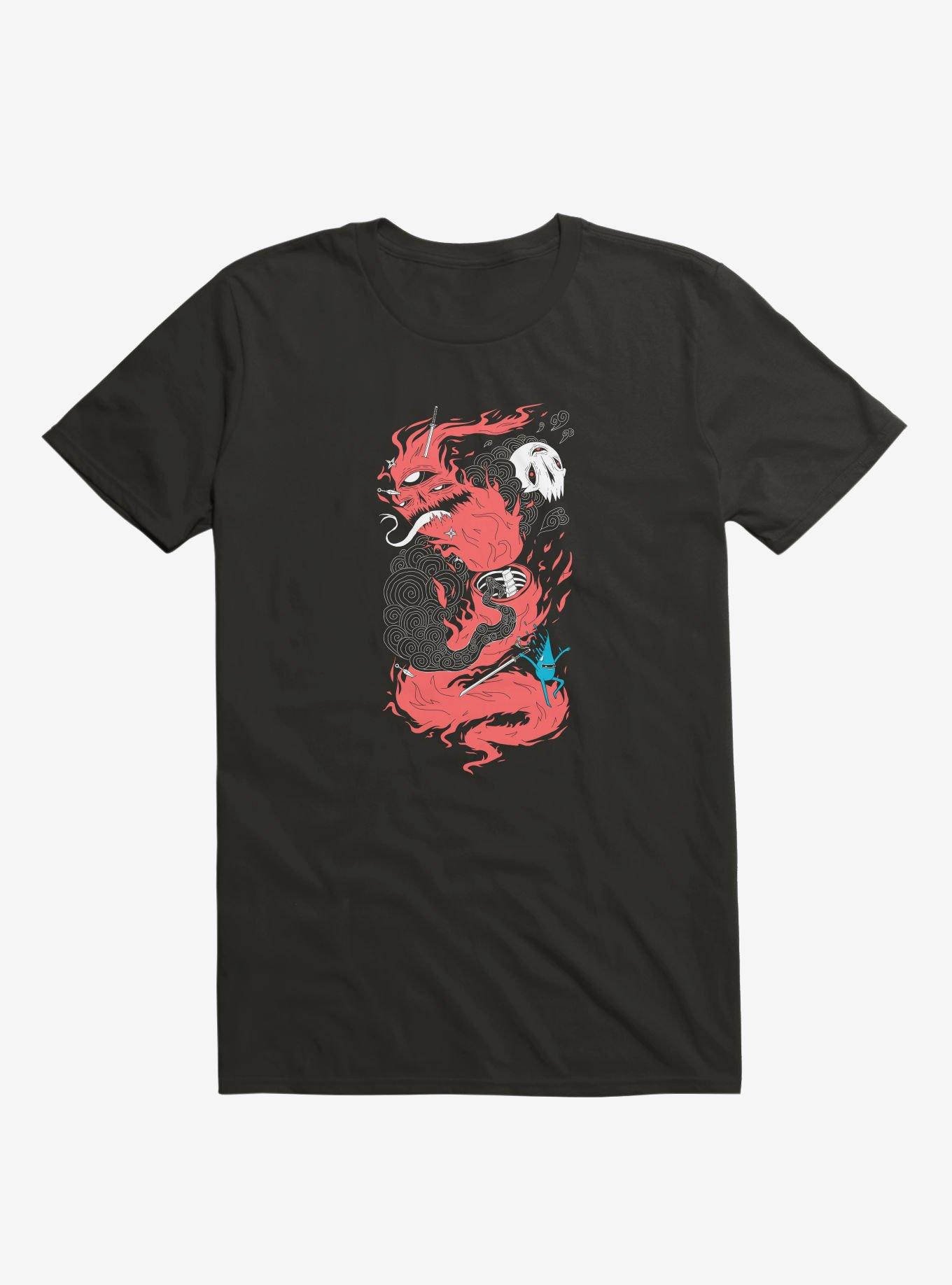 Death Of The Fire Demon Black T-Shirt